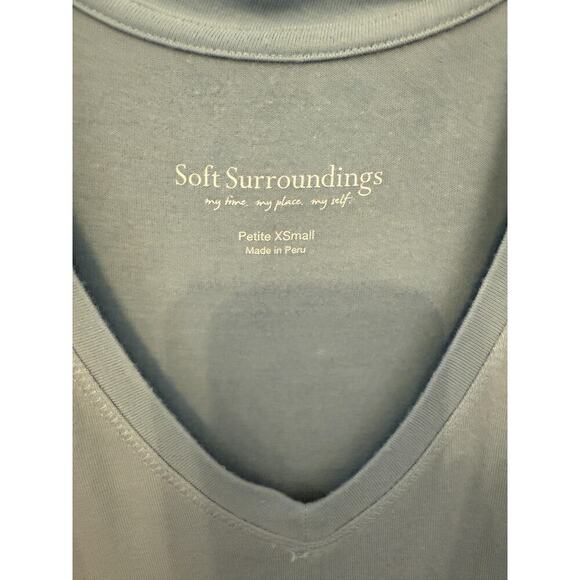 Soft Surroundings Cardigan Set Womens XS Kimono + Tank Petite Blue Paisley - Picture 5 of 7